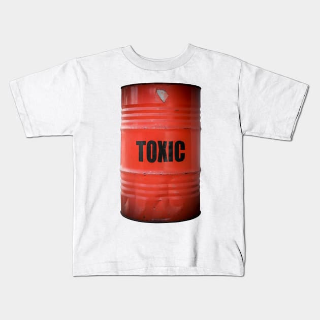 Toxic Waste Barrel Kids T-Shirt by mrdoomits